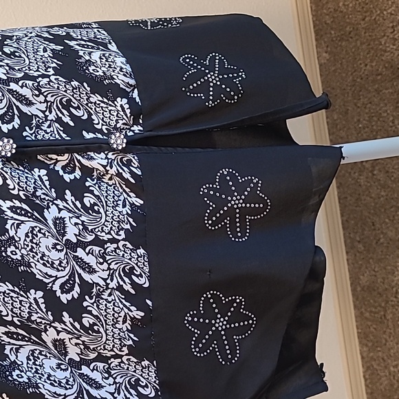 Beautiful Dress Blouse M Bling Sequence Top - Picture 5 of 7